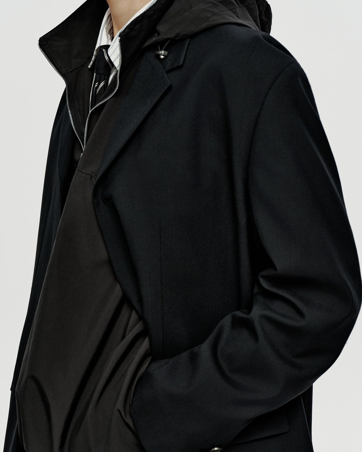 유스(YOUTH) Fine Wool Single Jacket - Black