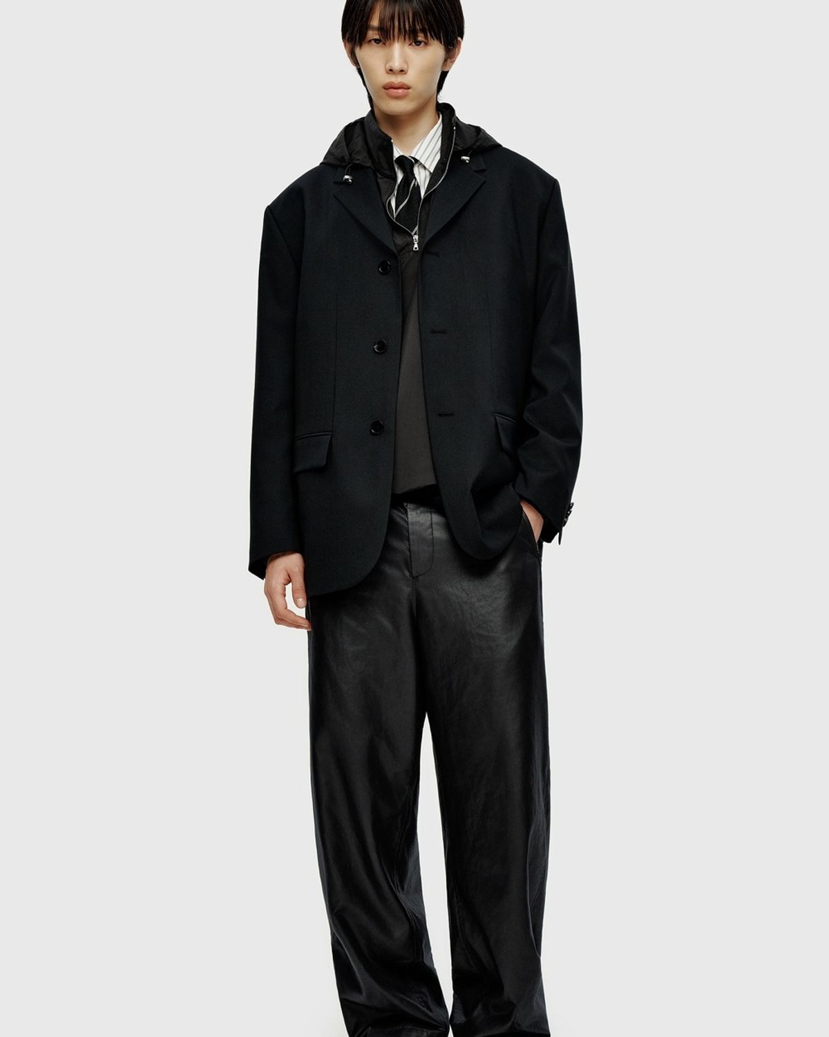 유스(YOUTH) Fine Wool Single Jacket - Black