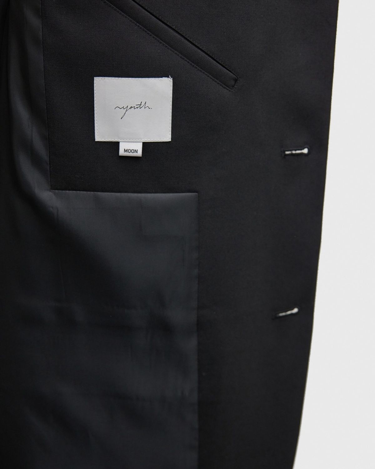 유스(YOUTH) Fine Wool Single Jacket - Black