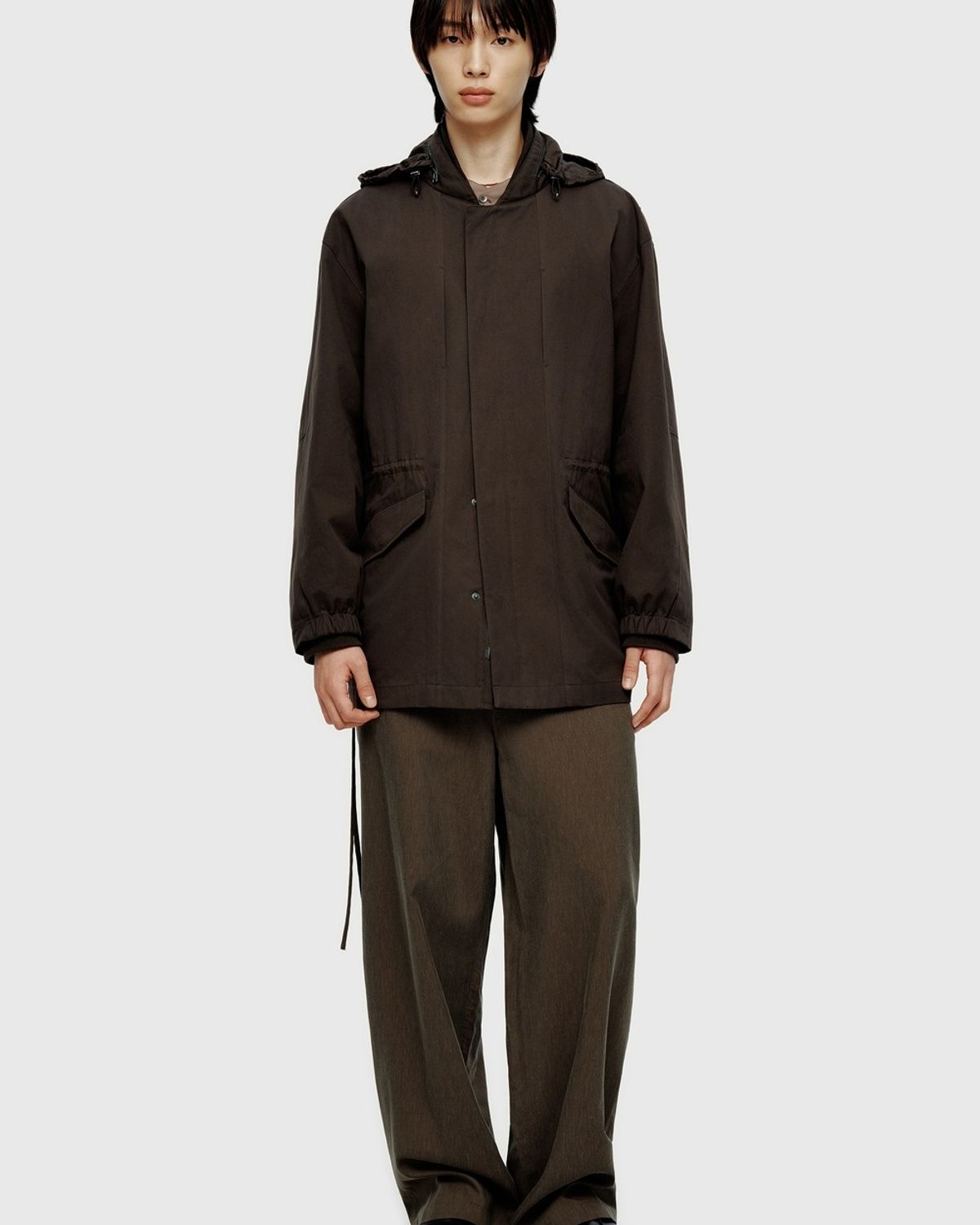 유스(YOUTH) Double Rip Utility Parka - Dark Brown