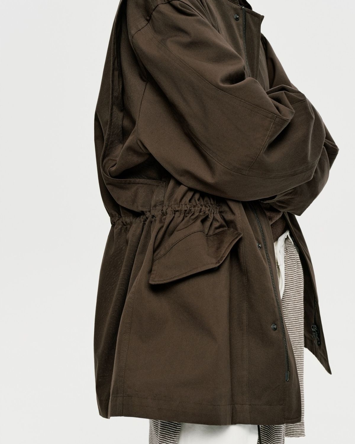 유스(YOUTH) Double Rip Utility Parka - Dark Brown