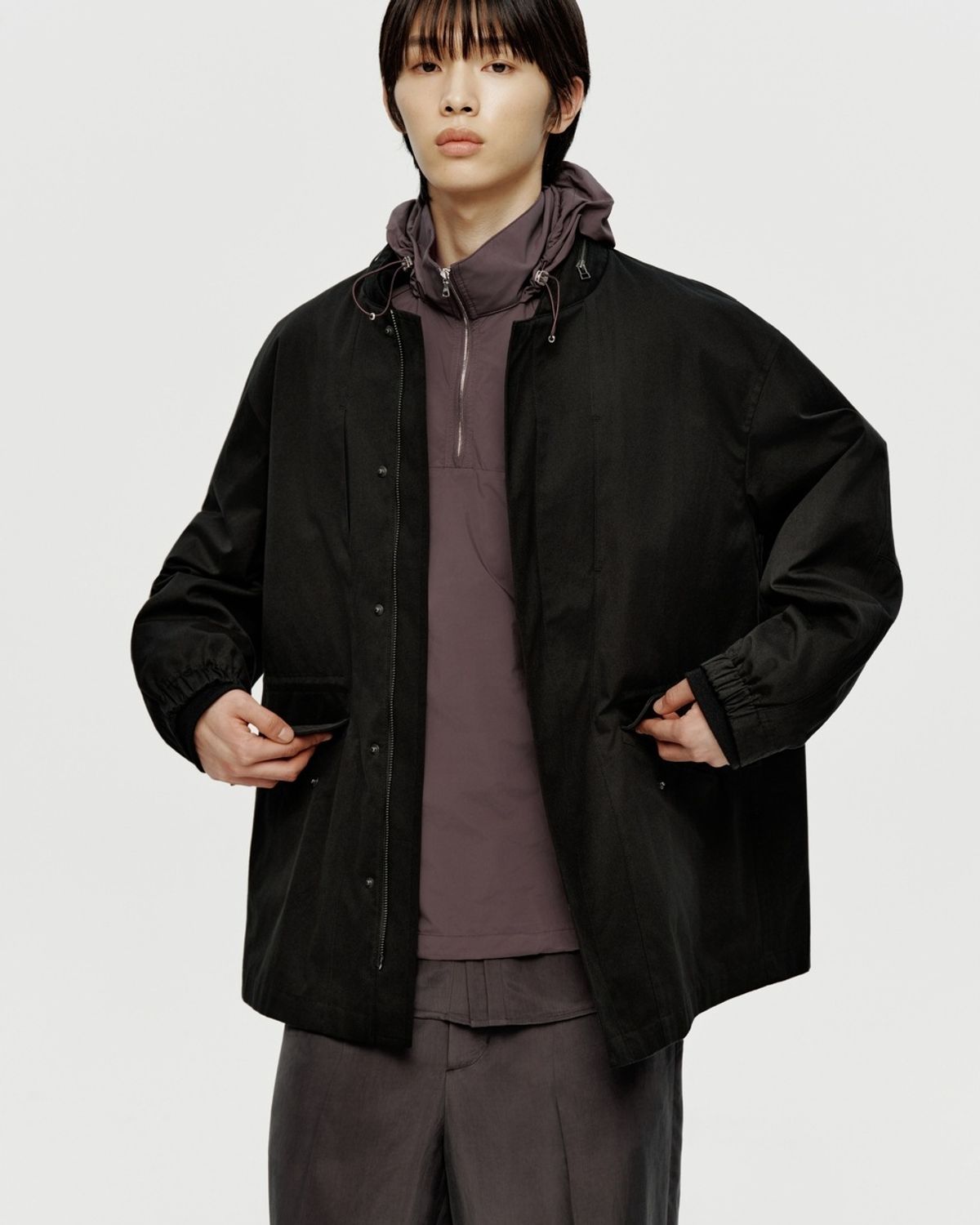 유스(YOUTH) Double Rip Utility Parka - Black