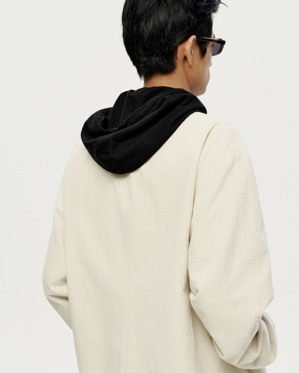 유스(YOUTH) Creased Midi Jacket - Ecru
