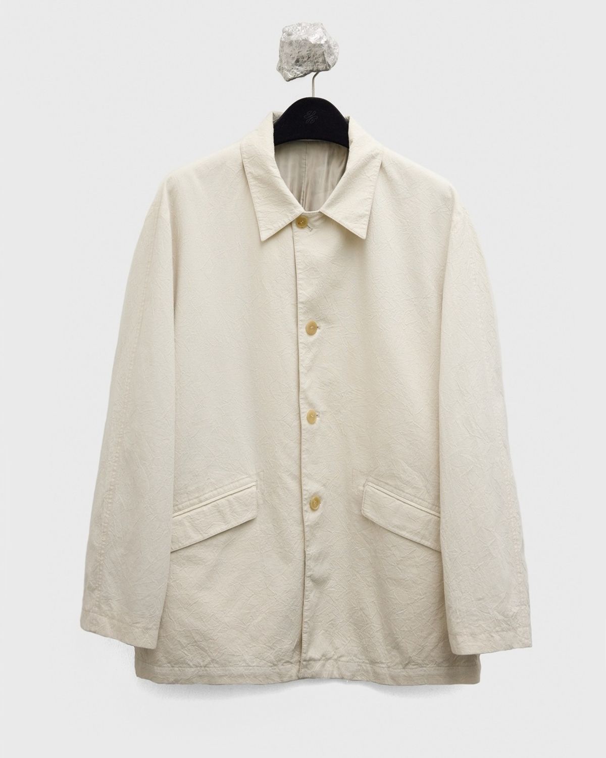 유스(YOUTH) Creased Midi Jacket - Ecru