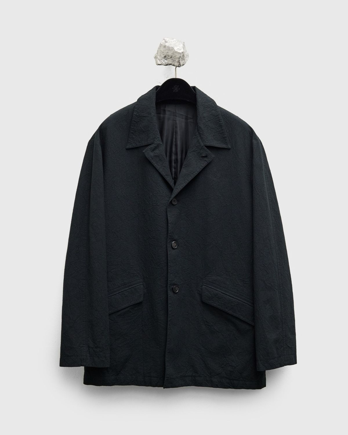 유스(YOUTH) Creased Midi Jacket - Black