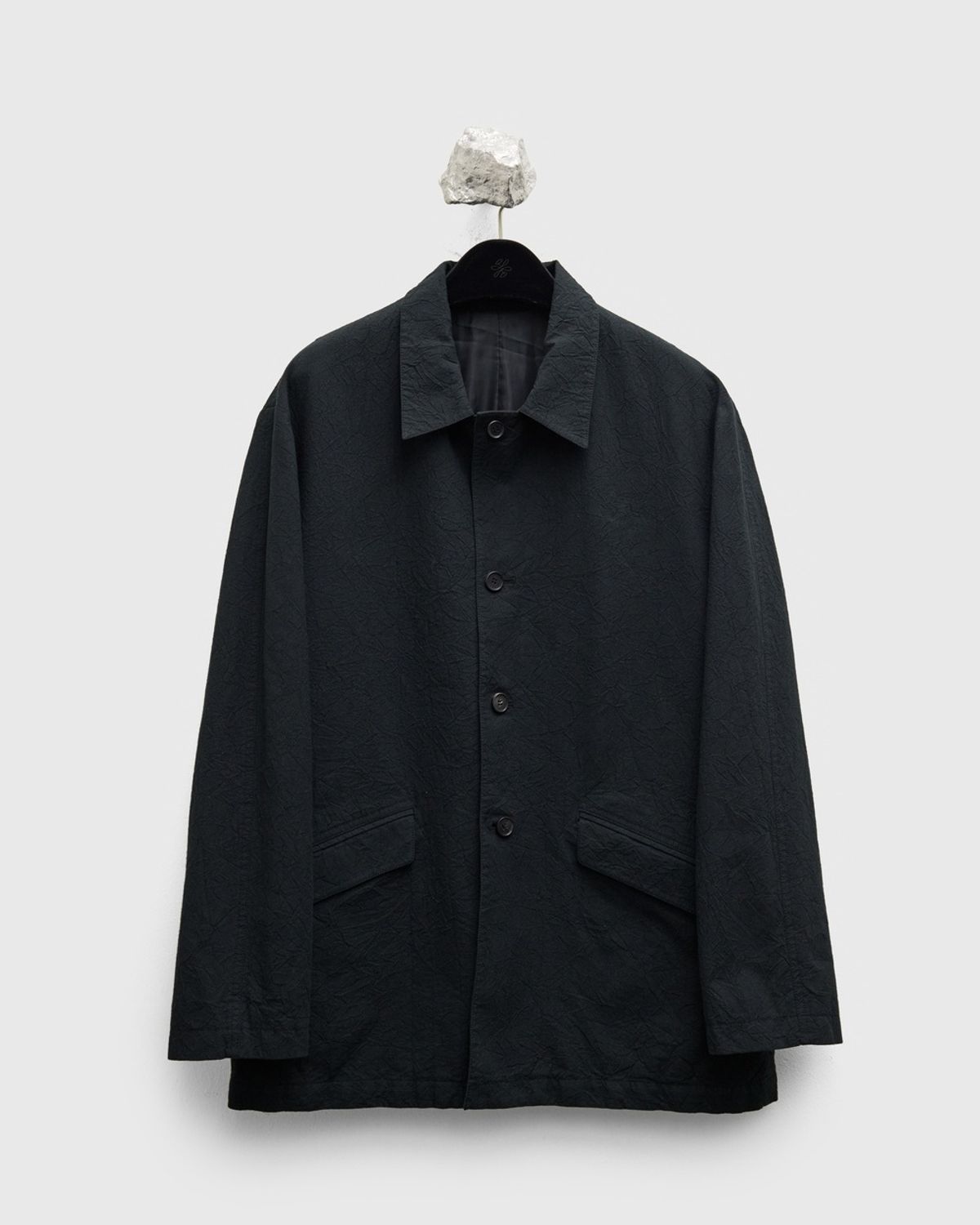 유스(YOUTH) Creased Midi Jacket - Black