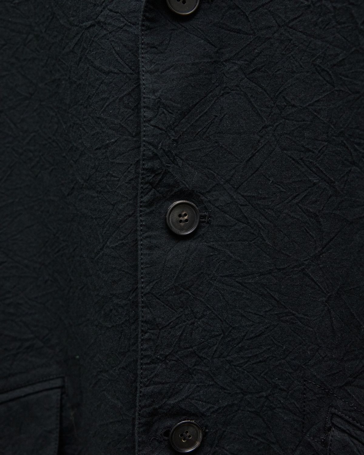 유스(YOUTH) Creased Midi Jacket - Black