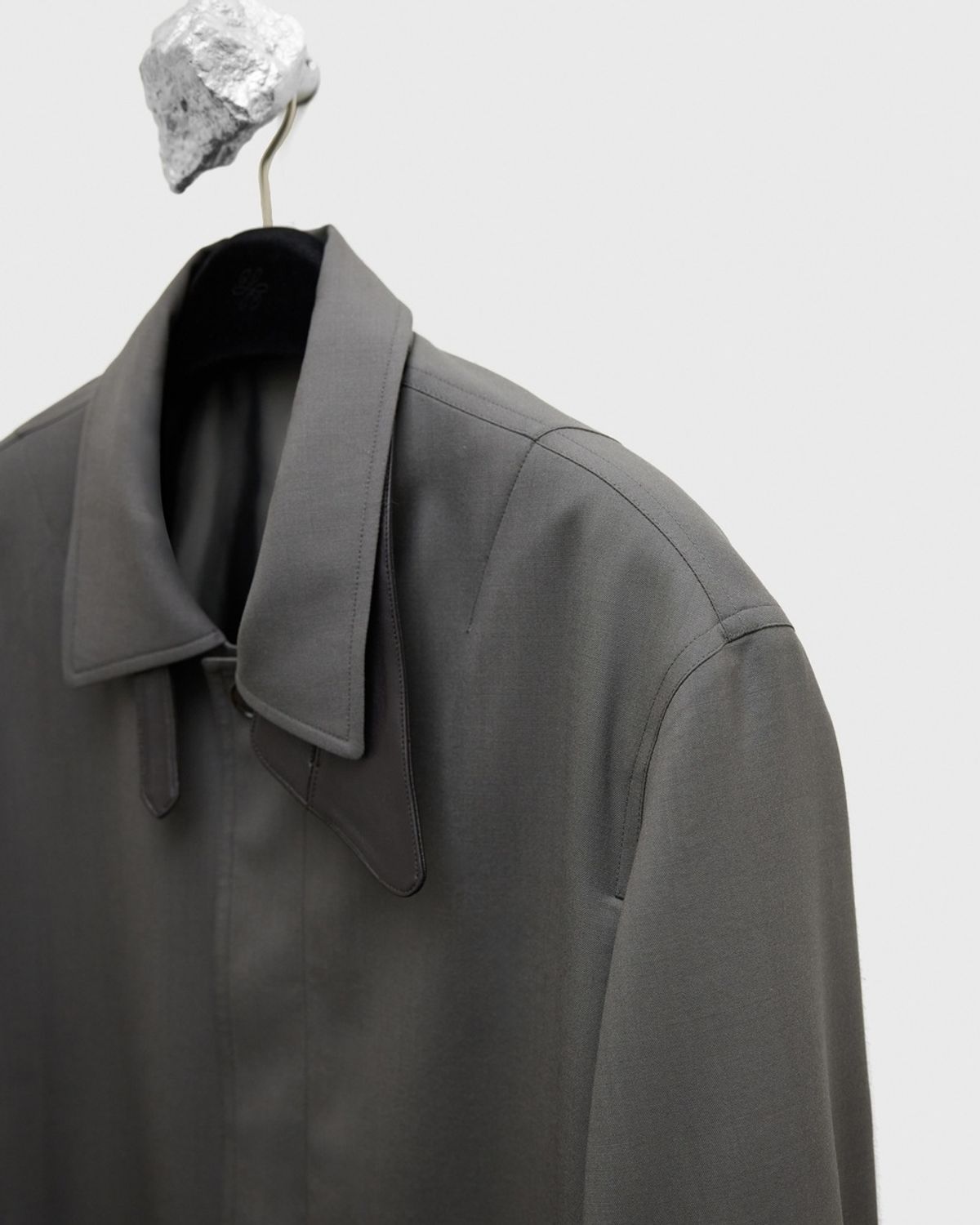유스(YOUTH) Fine Wool Maxi Coat - Khaki Grey