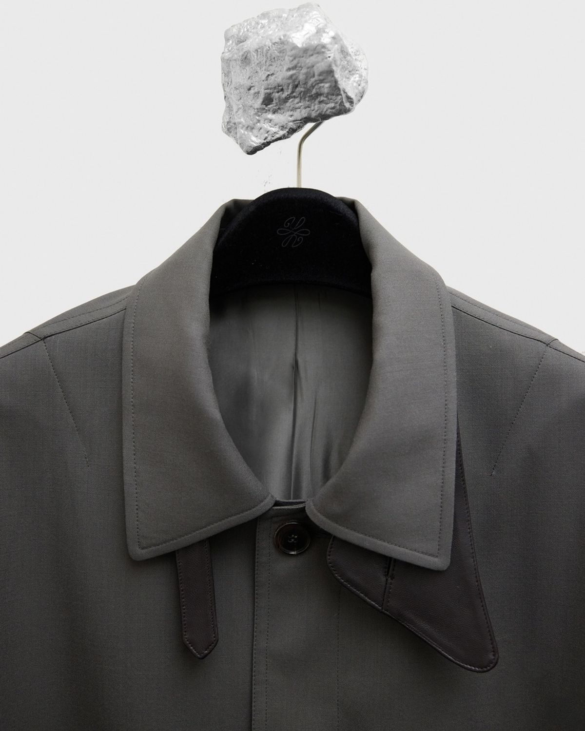유스(YOUTH) Fine Wool Maxi Coat - Khaki Grey