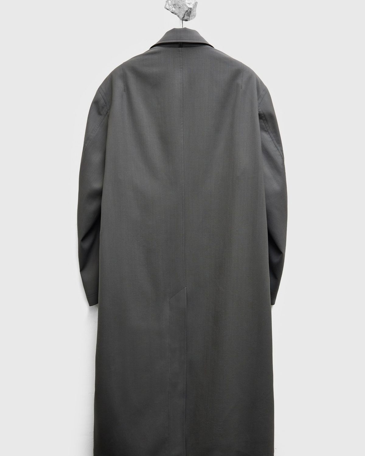 유스(YOUTH) Fine Wool Maxi Coat - Khaki Grey