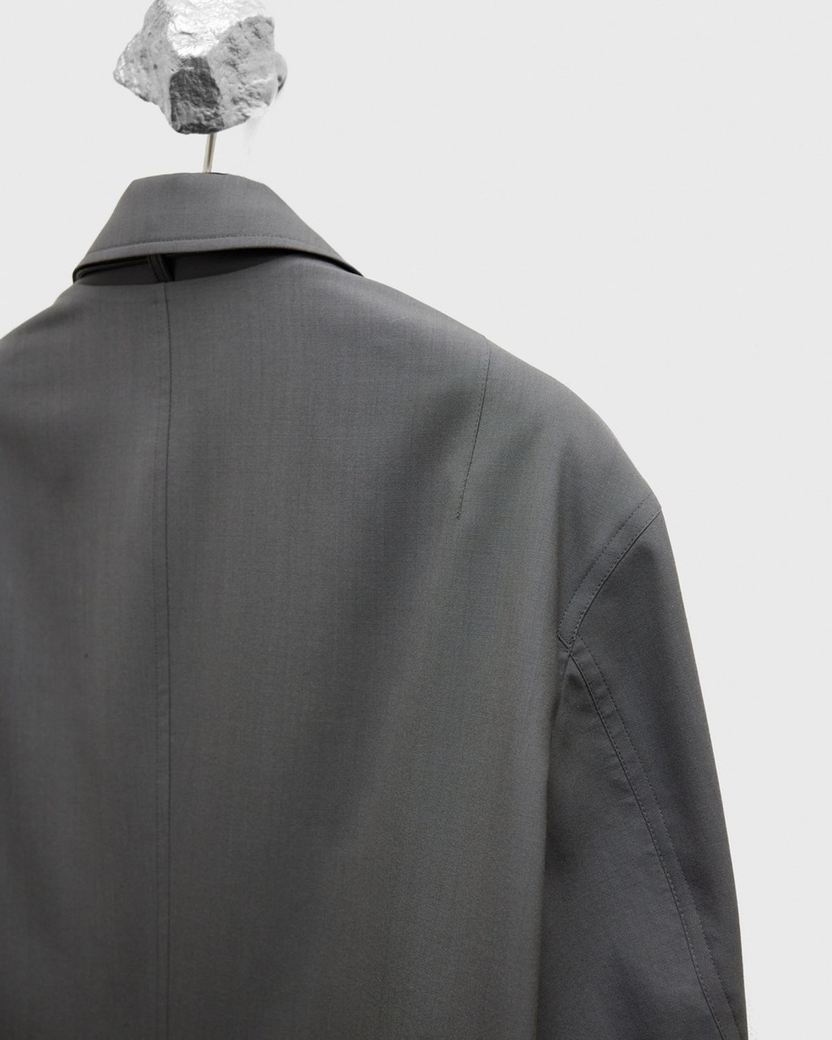 유스(YOUTH) Fine Wool Maxi Coat - Khaki Grey