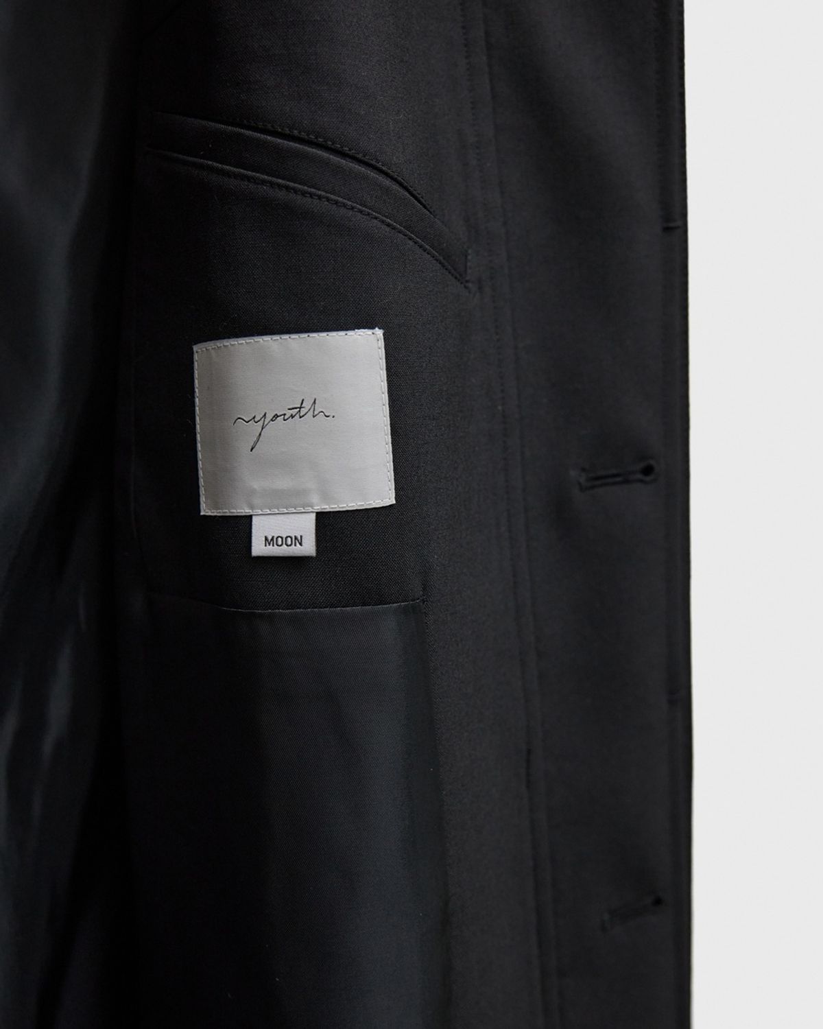 유스(YOUTH) Fine Wool Maxi Coat - Black