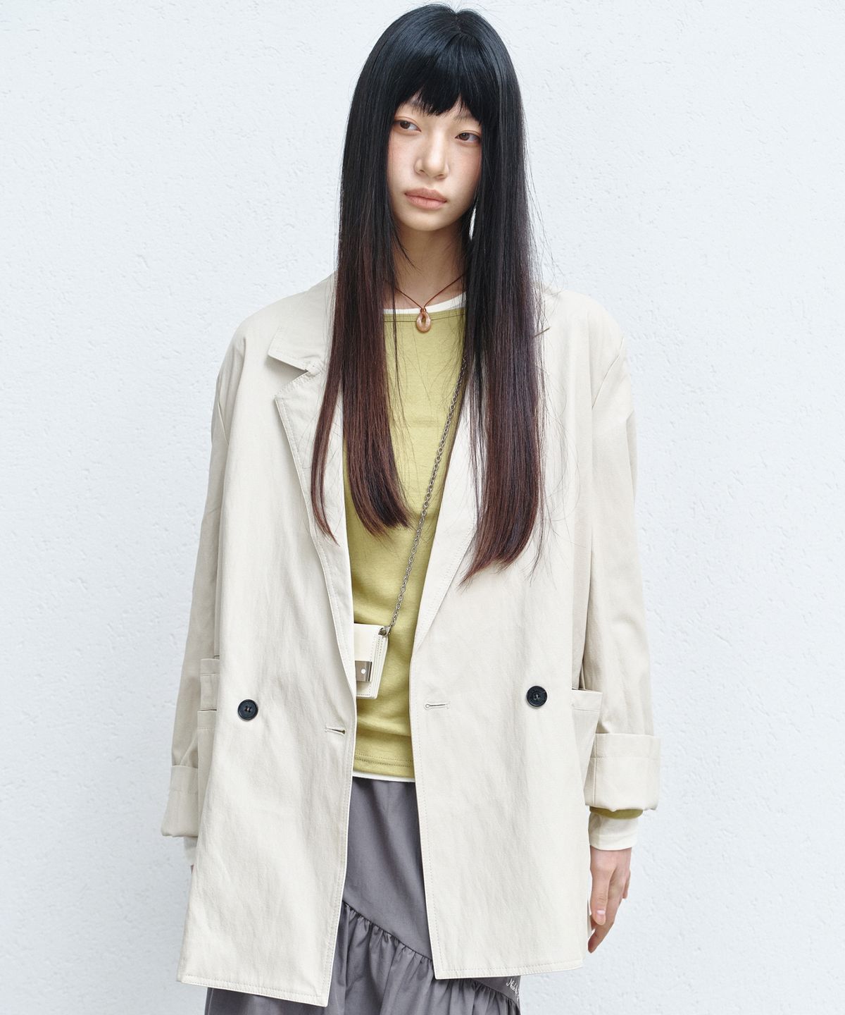 닉앤니콜(NICK&NICOLE) DOUBLE TAILORED JACKET_CREAM