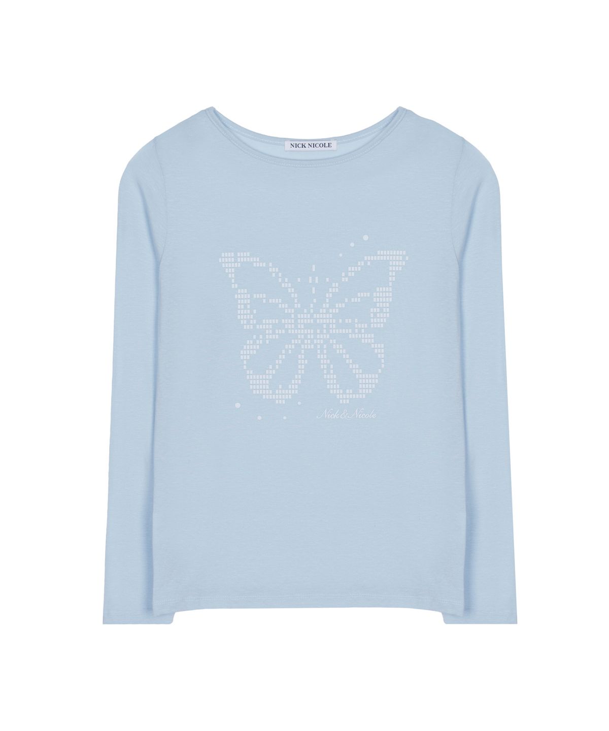 닉앤니콜(NICK&NICOLE) PIXEL BUTTERFLY GRAPHIC TOP_SKY BLUE