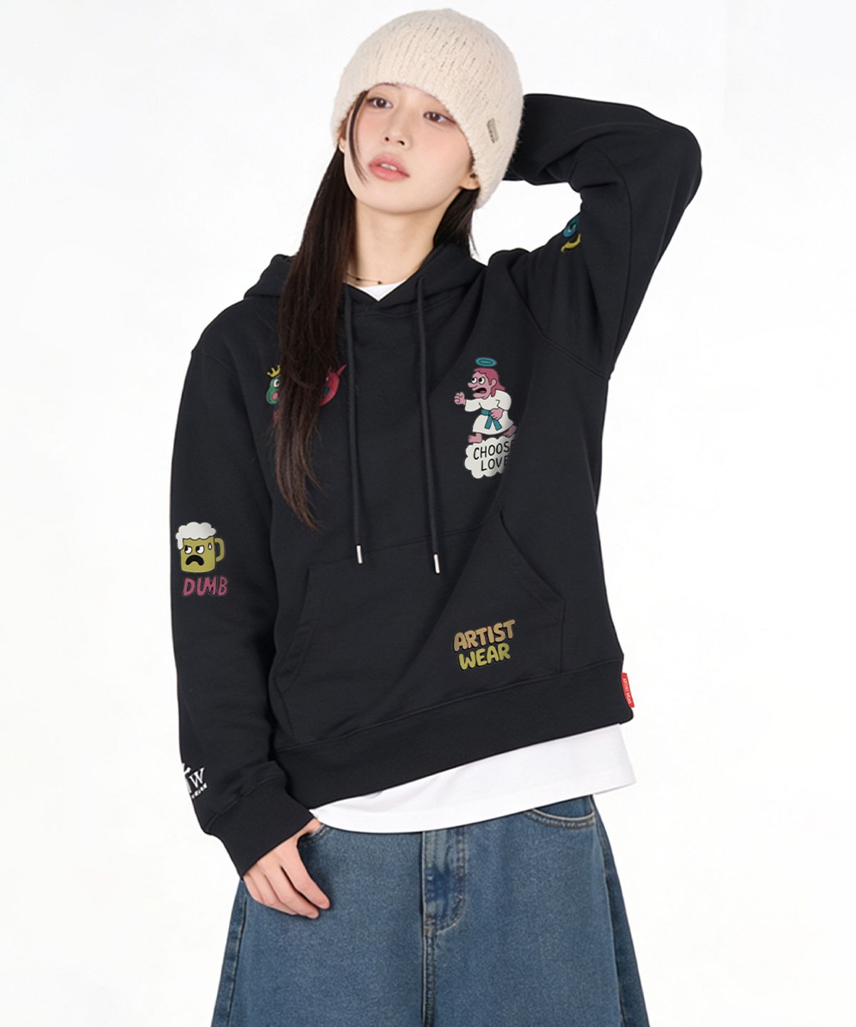 아티스트웨어(ARTISTWEAR) [ATW] 러브츄스 후드티 - 2COLOR