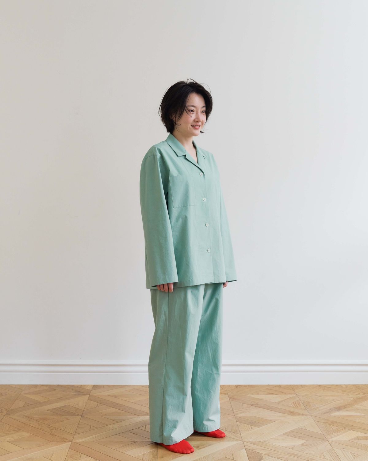 모잉모잉(MOIN MOIN) Long daily pajamas set, Dawn mint