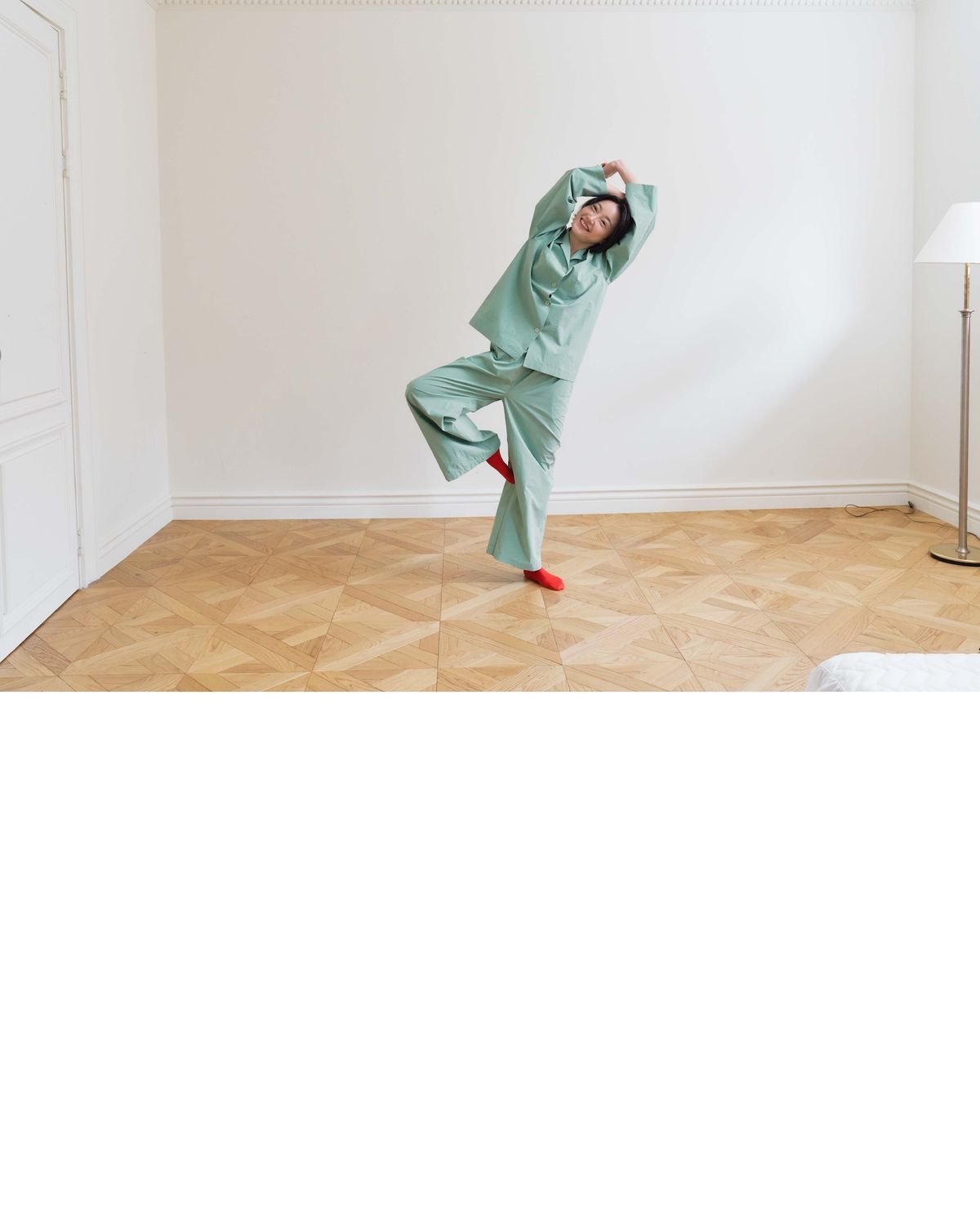 모잉모잉(MOIN MOIN) Long daily pajamas set, Dawn mint