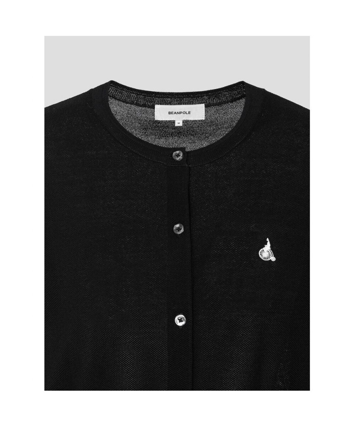 빈폴 레이디스(BEANPOLE LADIES) [솔솔니트] 허니콤 라운드넥 카디건 - 블랙 (BF635AC015)