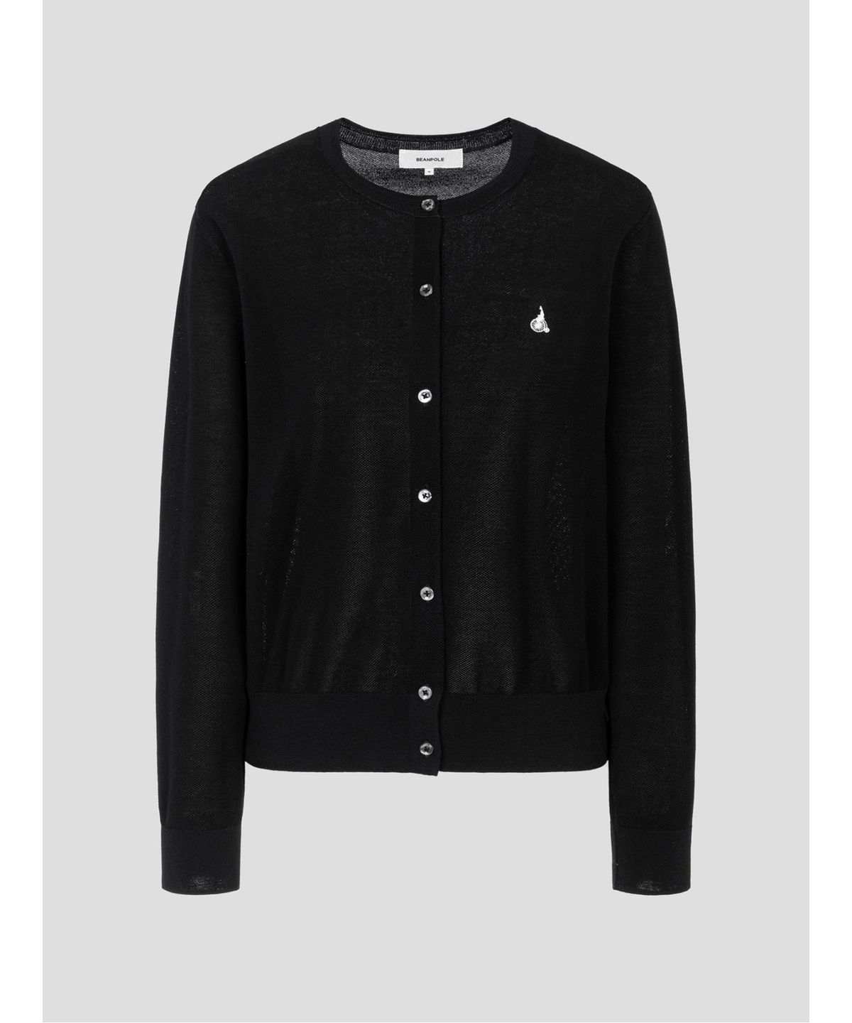 빈폴 레이디스(BEANPOLE LADIES) [솔솔니트] 허니콤 라운드넥 카디건 - 블랙 (BF635AC015)