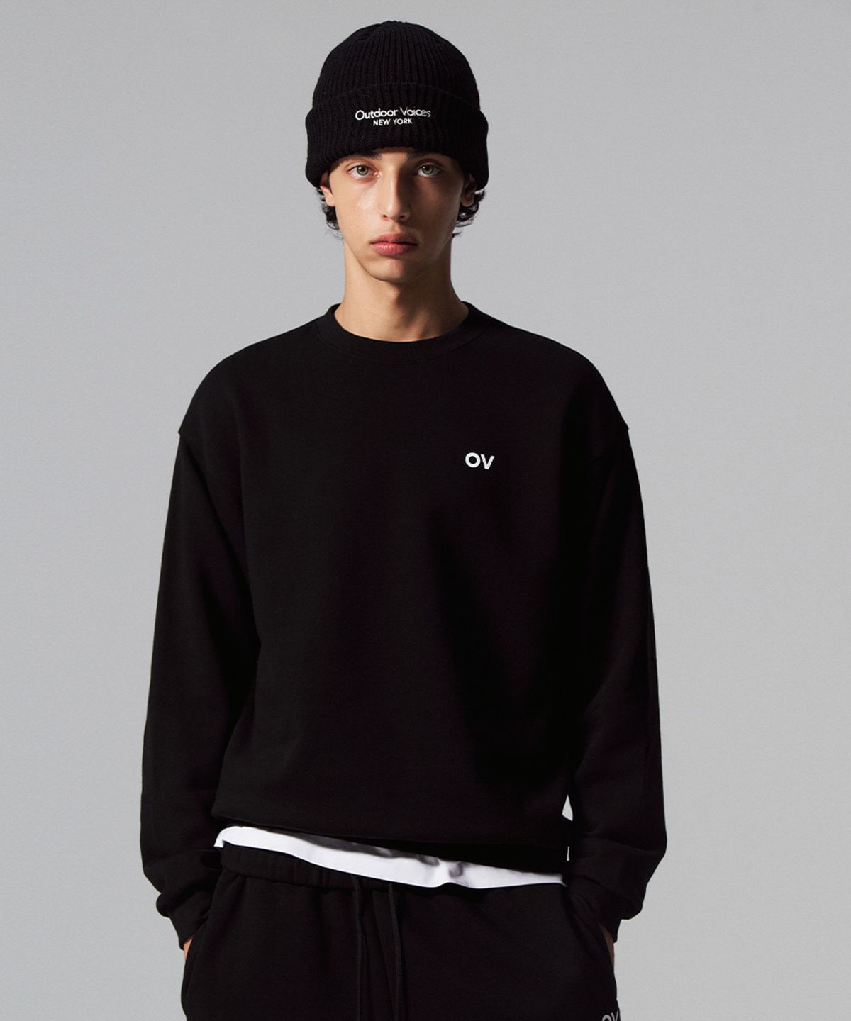 아웃도어 보이스(OUTDOOR VOICES) OV LOGO SWEATSHIRT (NAVY)
