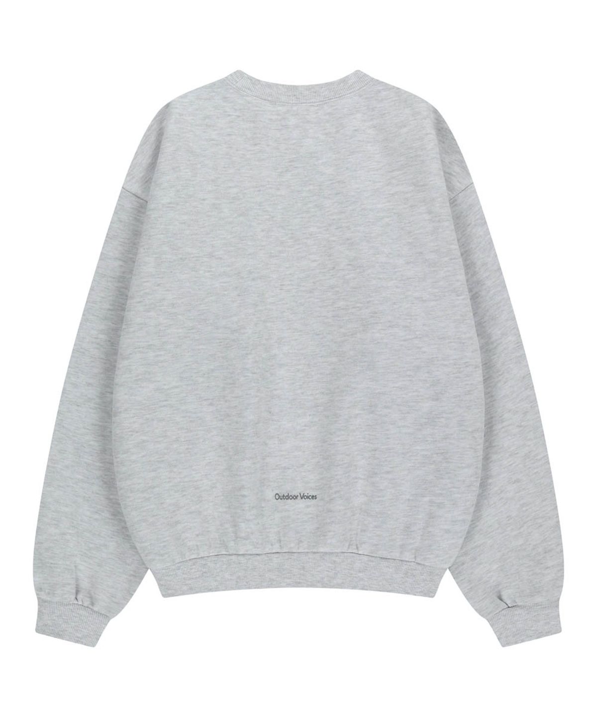 아웃도어 보이스(OUTDOOR VOICES) OV LOGO SWEATSHIRT (LIGHT HEATHER GRAY)