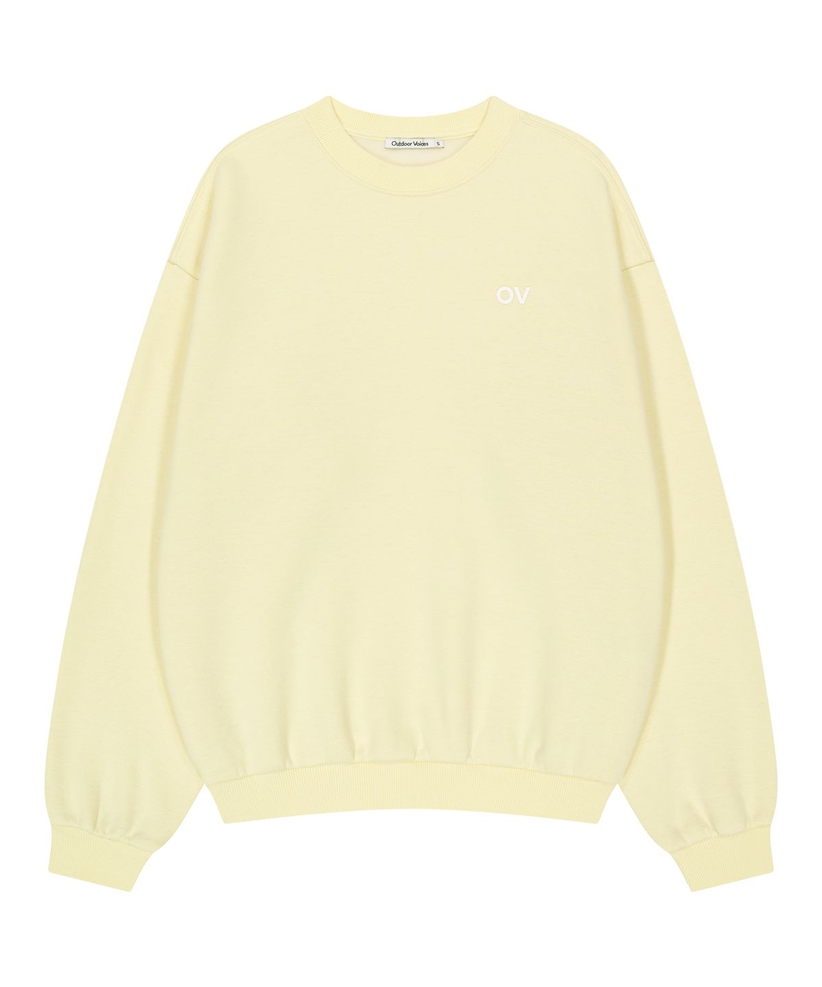 아웃도어 보이스(OUTDOOR VOICES) OV LOGO SWEATSHIRT (BUTTER)