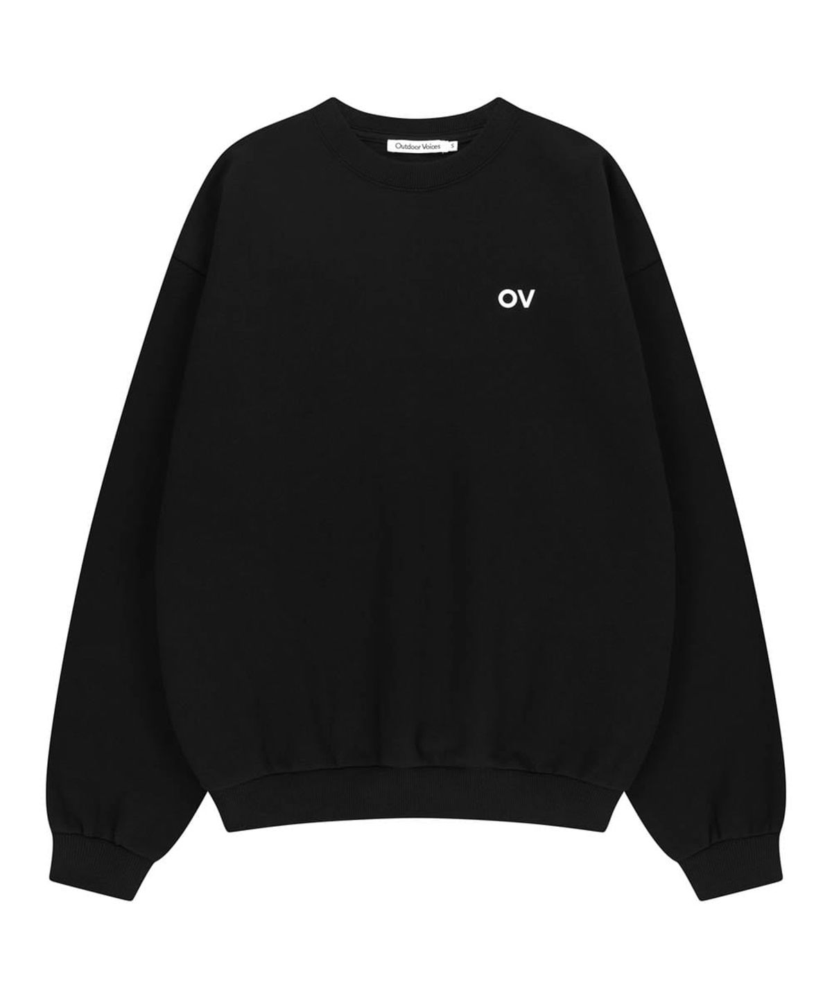 아웃도어 보이스(OUTDOOR VOICES) OV LOGO SWEATSHIRT (BLACK)