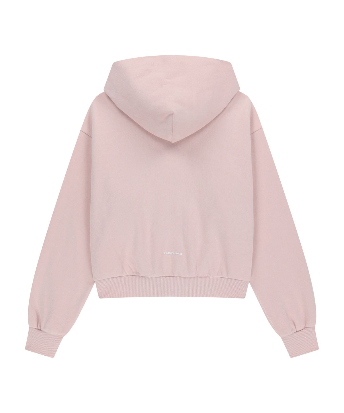 아웃도어 보이스(OUTDOOR VOICES) (W)OV LOGO CROP ZIP UP SWEAT HOODIE (LIGHT PINK)
