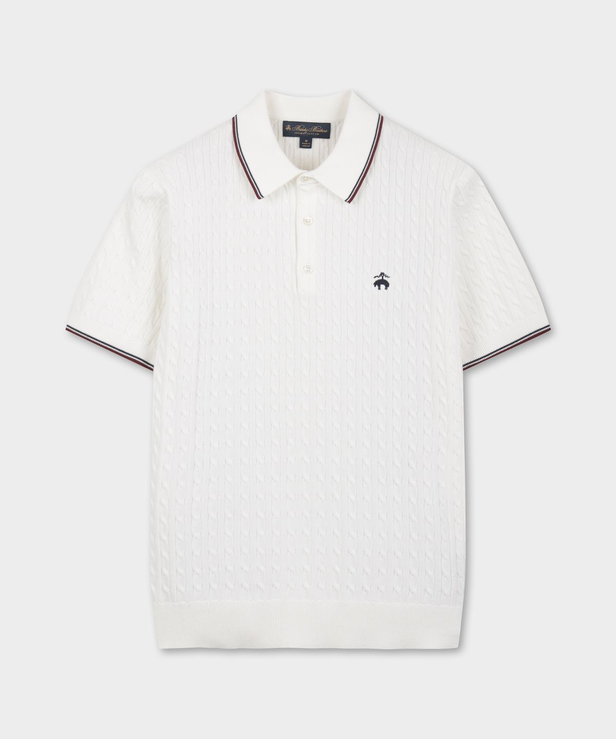 브룩스 브라더스(BROOKS BROTHERS) 아카이브 테니스 폴로스웨터 (화이트) (BBWTMMG202)