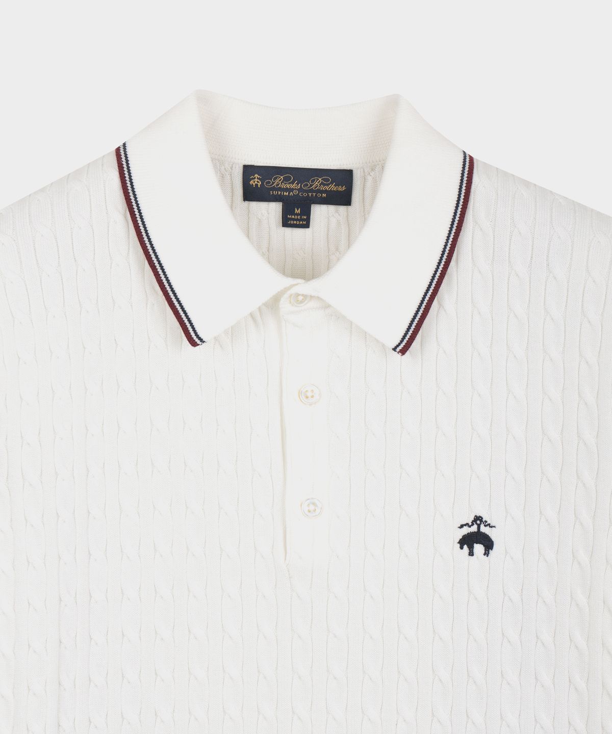 브룩스 브라더스(BROOKS BROTHERS) 아카이브 테니스 폴로스웨터 (화이트) (BBWTMMG202)