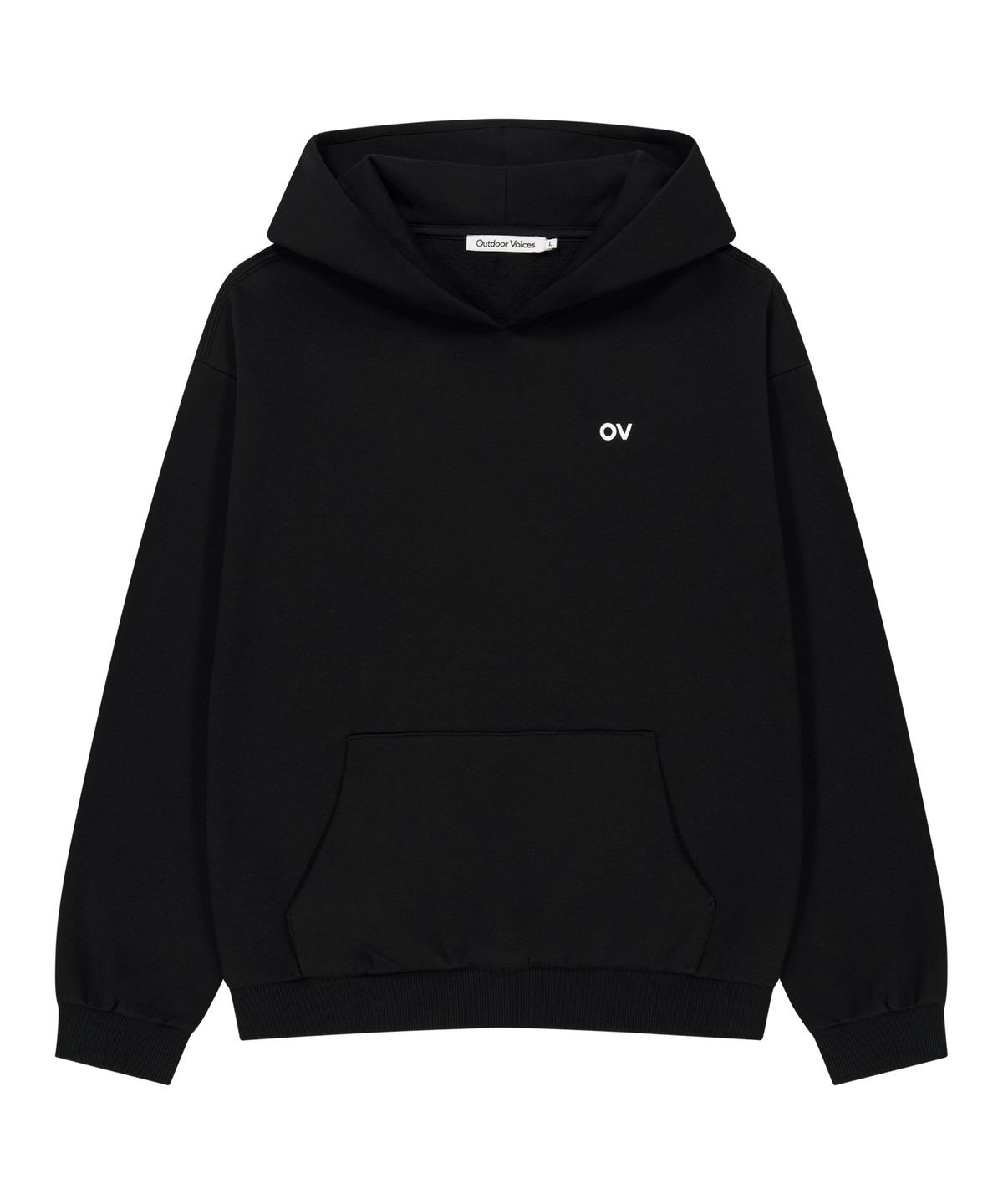 아웃도어 보이스(OUTDOOR VOICES) OV LOGO SWEAT HOODIE (BLACK)