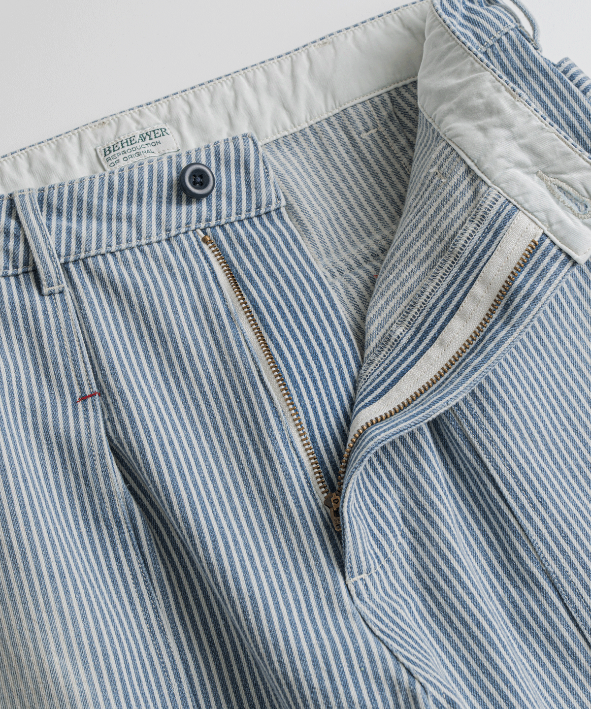 비헤비어(BEHEAVYER) USED HEMMED MIL PANTS hickory