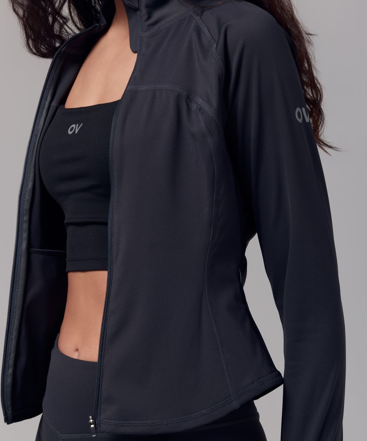 아웃도어 보이스(OUTDOOR VOICES) (W)Technol-OV™ COMFY FLEX ZIP UP (CHARCOAL)