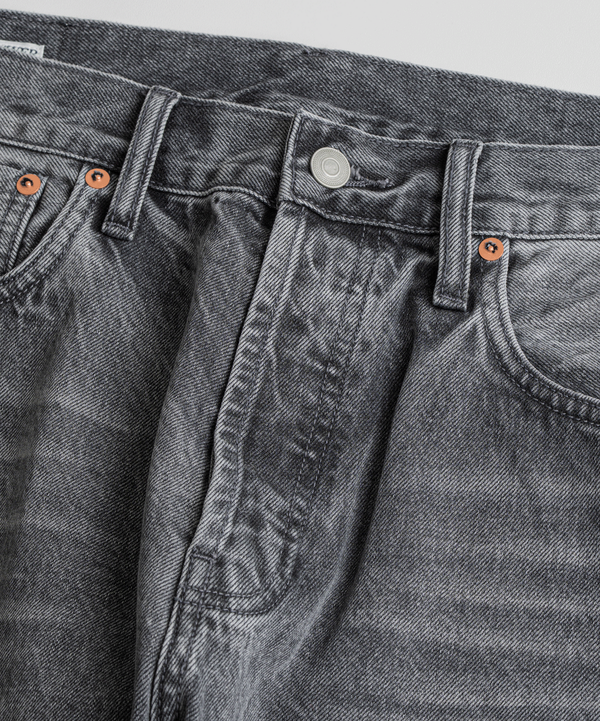 비헤비어(BEHEAVYER) 312R SELVEDGE DENIM PANTS washed black