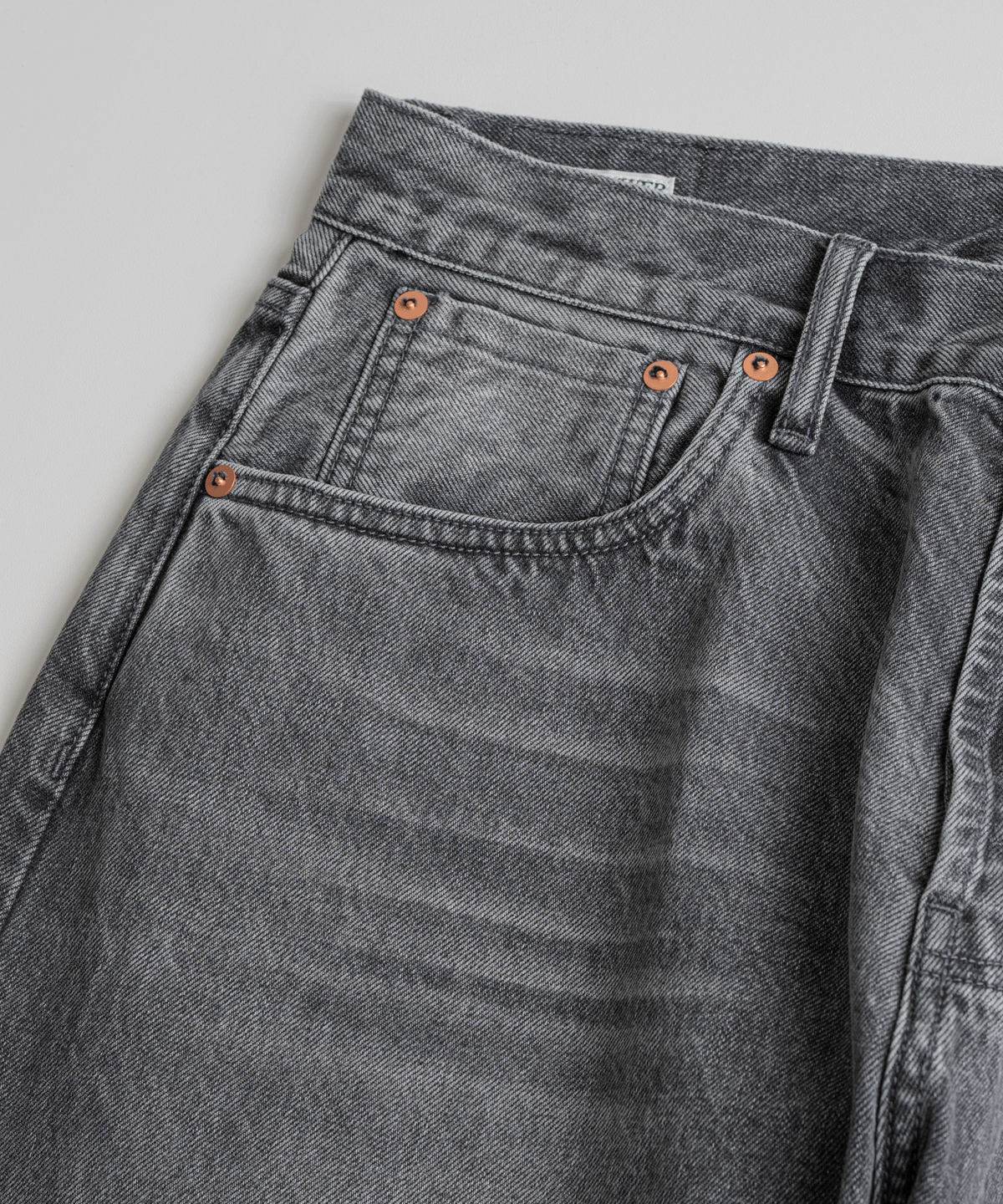 비헤비어(BEHEAVYER) 312R SELVEDGE DENIM PANTS washed black
