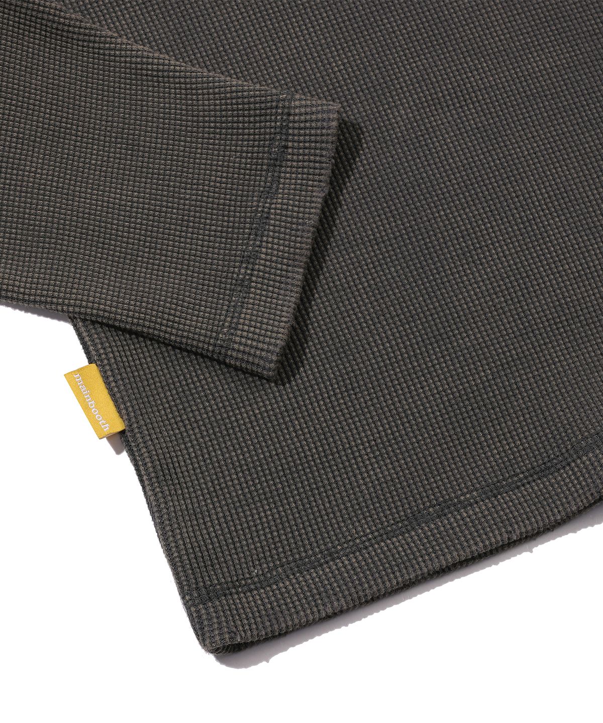 메인부스(MAINBOOTH) Washed Henley T-shirt(CHARCOAL)