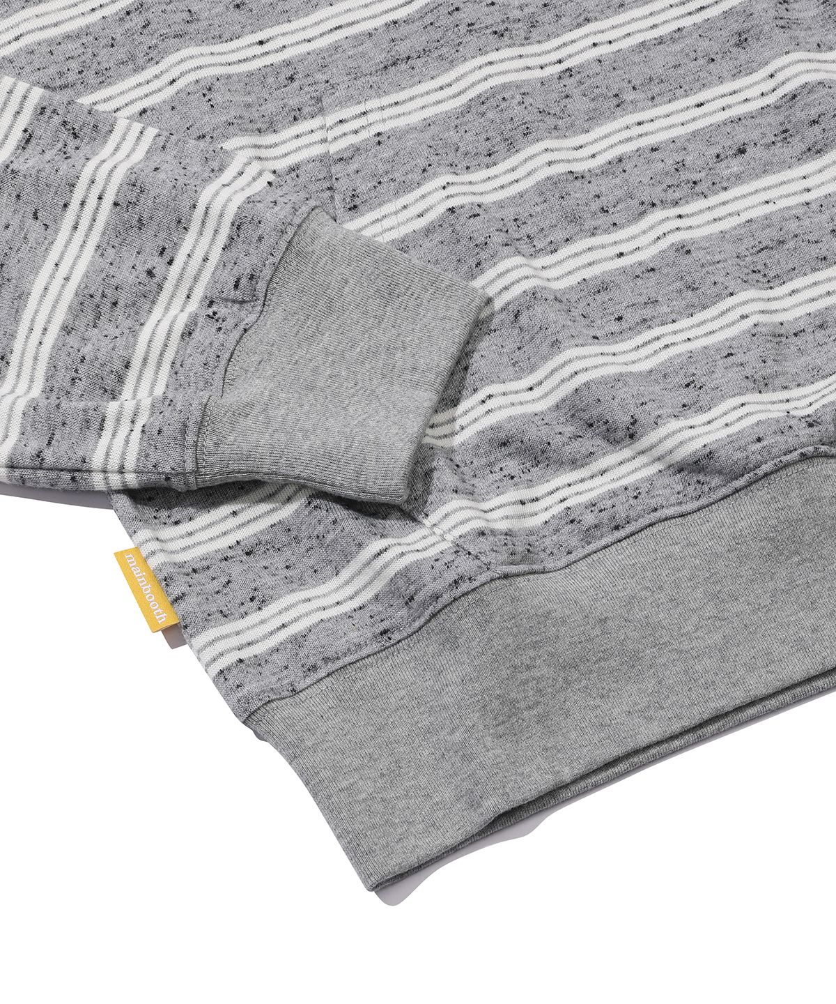 메인부스(MAINBOOTH) Cookie Stripe Hood T-shirt(GRAY)