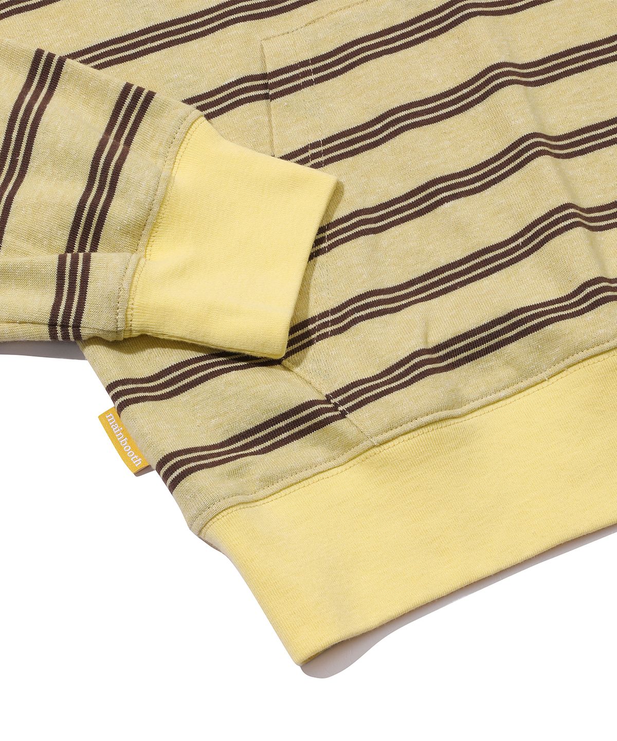 메인부스(MAINBOOTH) Cookie Stripe Hood T-shirt(YELLOW)