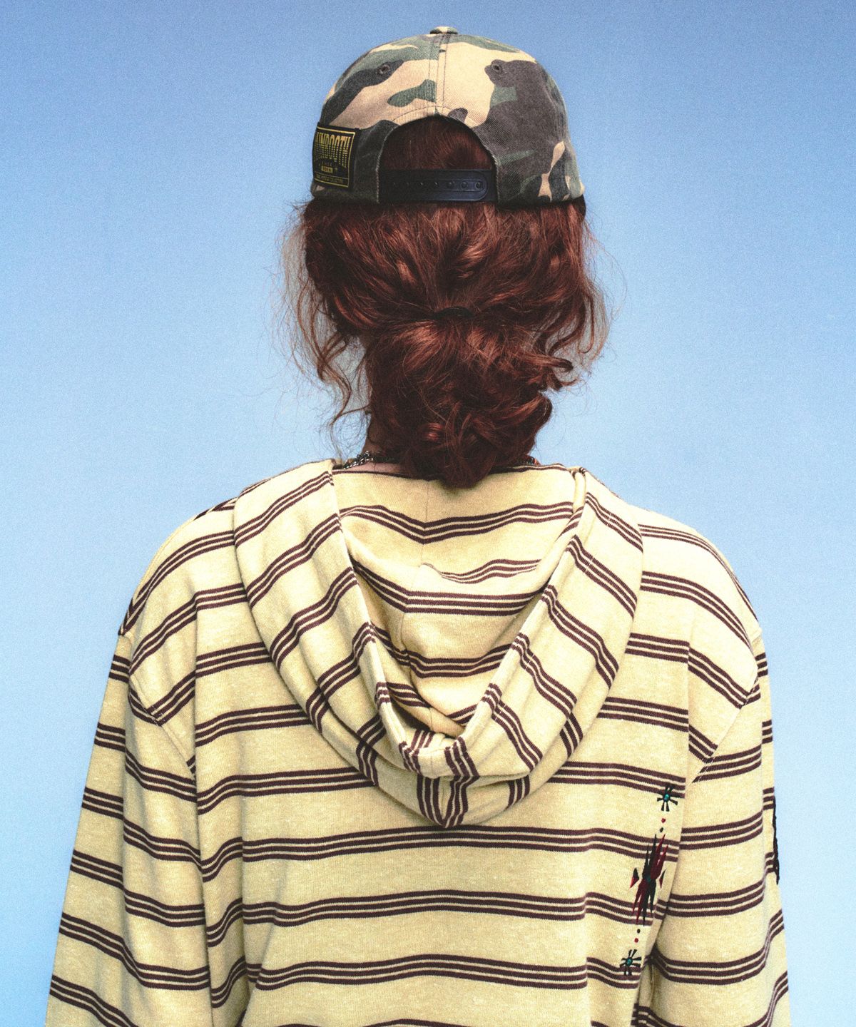 메인부스(MAINBOOTH) Cookie Stripe Hood T-shirt(YELLOW)