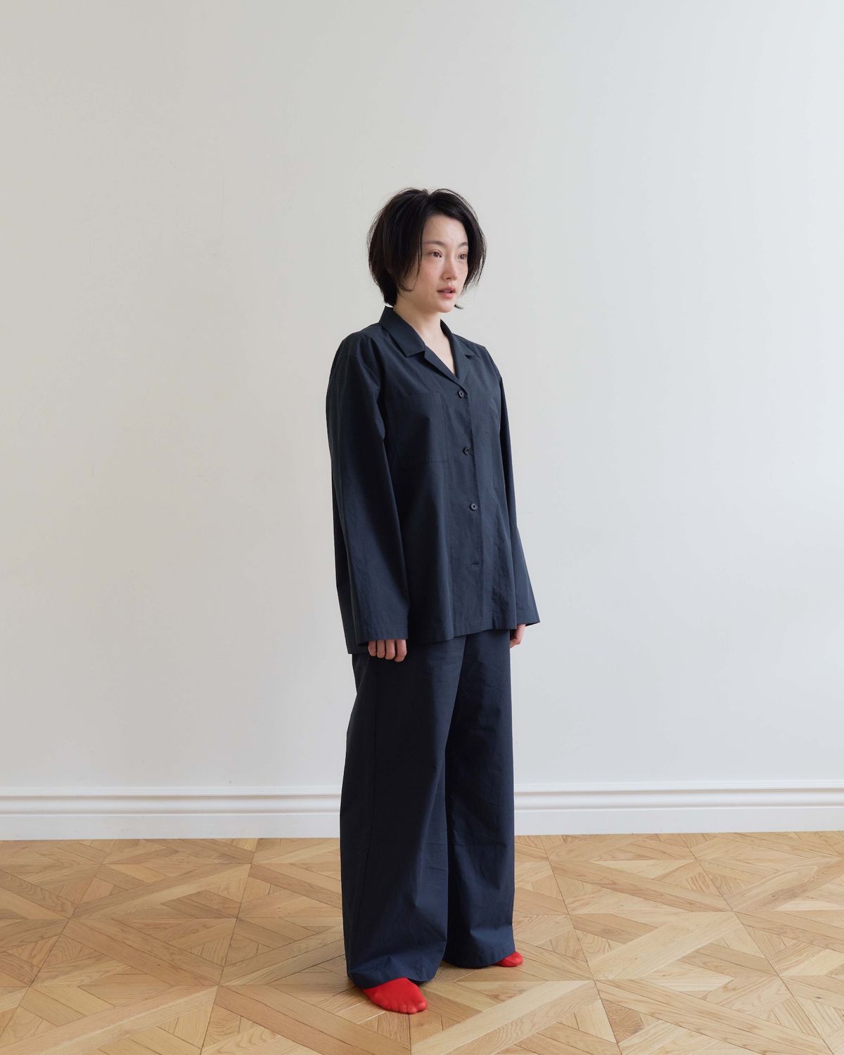 모잉모잉(MOIN MOIN) Long daily pajamas set, Ink black
