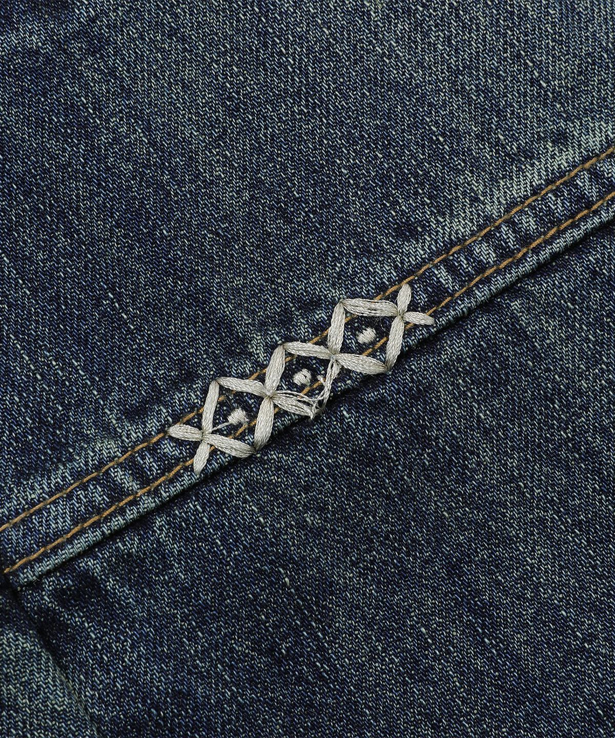 메인부스(MAINBOOTH) Repaired Denim Pants(BLUE)