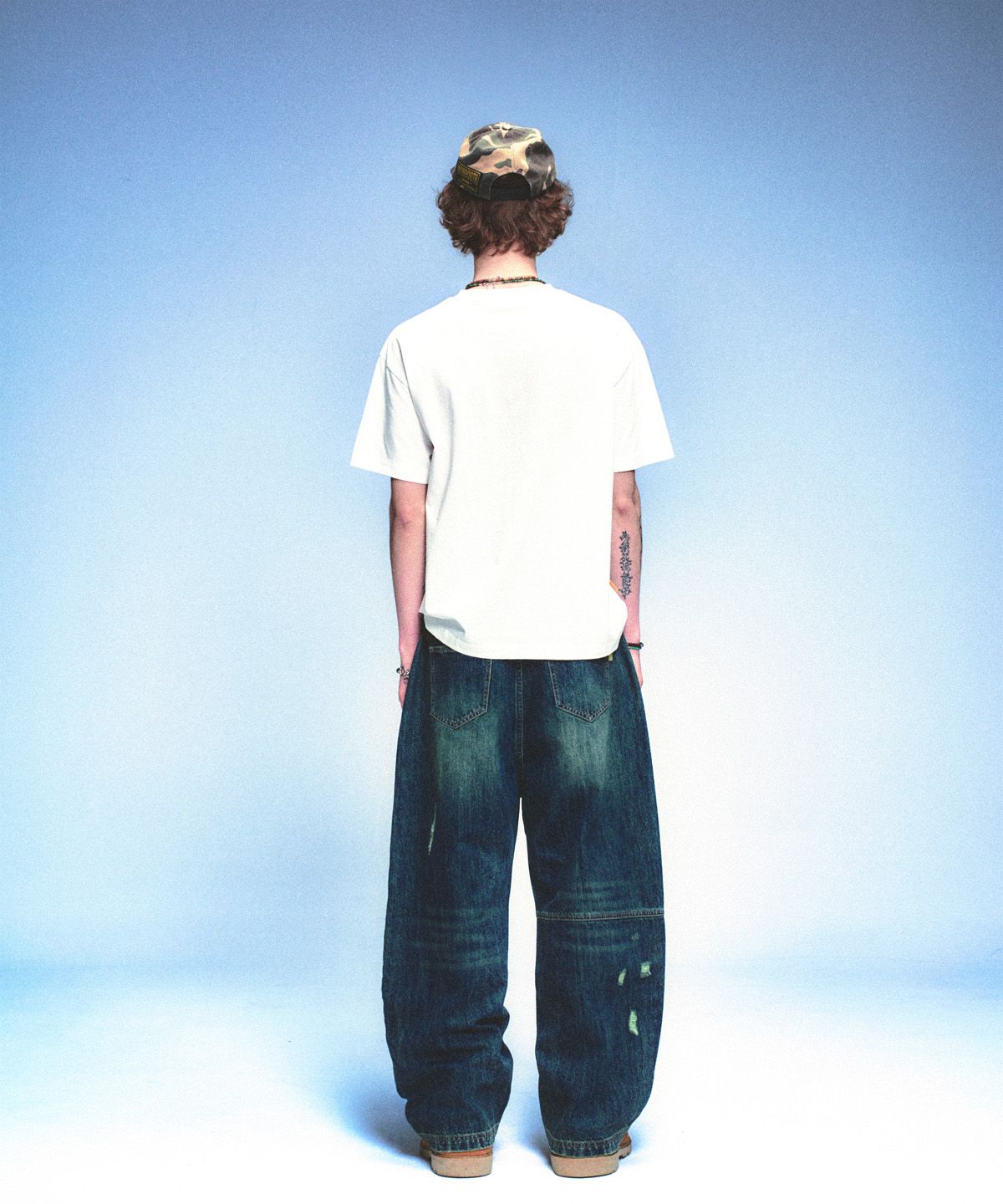 메인부스(MAINBOOTH) Repaired Denim Pants(BLUE)