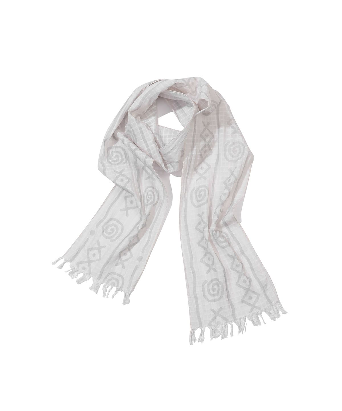 메인부스(MAINBOOTH) Offset Pattern Scarf(IVORY)
