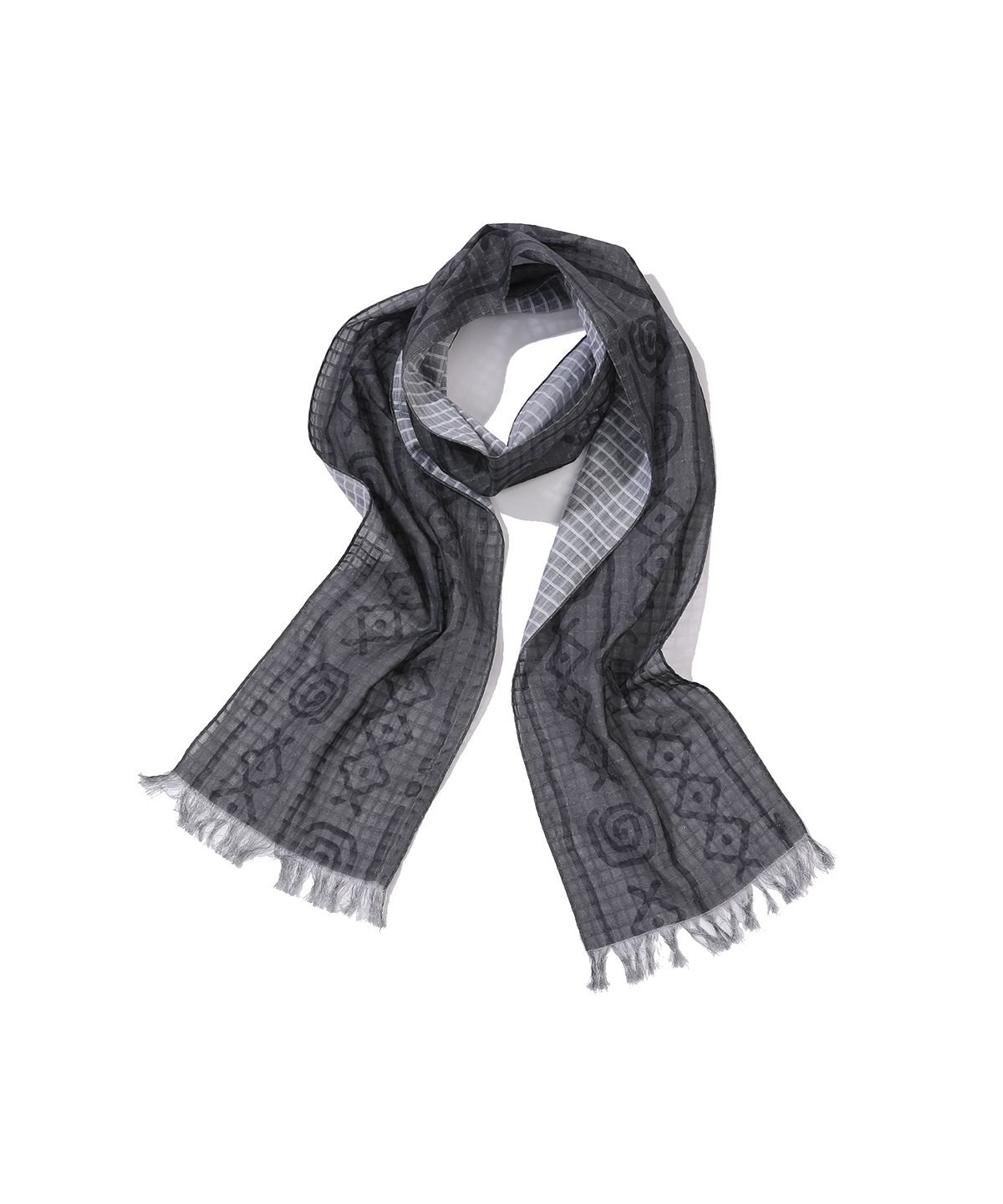 메인부스(MAINBOOTH) Offset Pattern Scarf(BLACK)