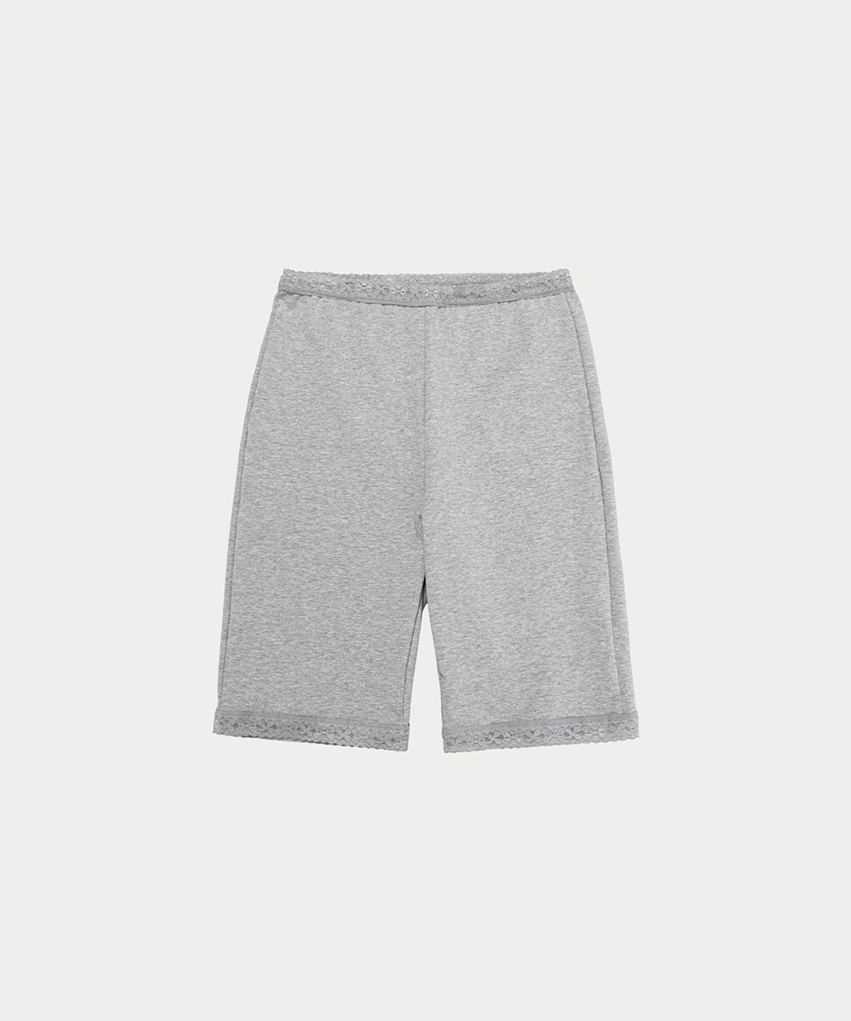 이어닝(YEARNING) LACE TRIM BIKER SHORTS, GREY