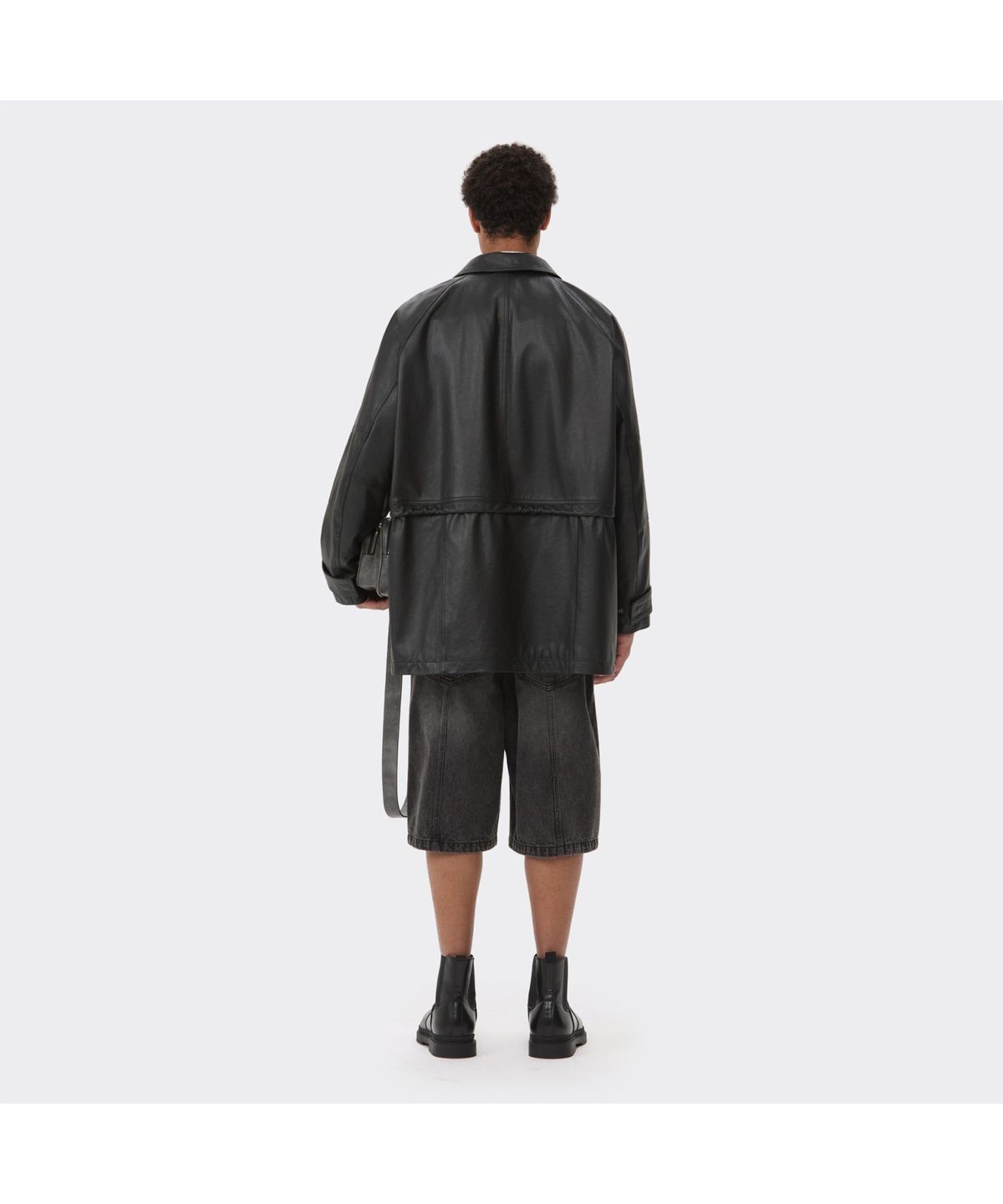 커스텀멜로우(CUSTOMELLOW) Black Leather Long Coat CWUDS26112BKX