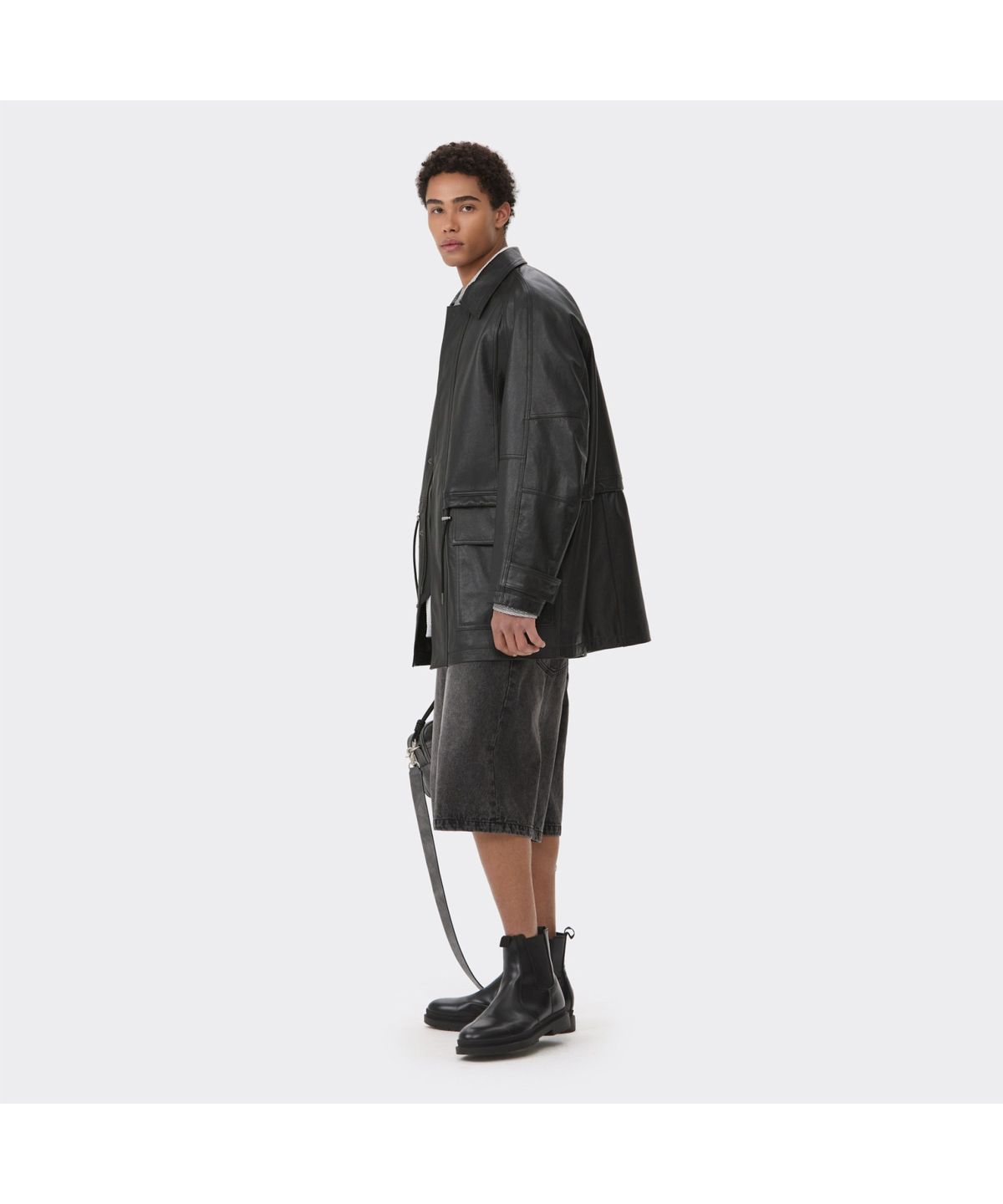 커스텀멜로우(CUSTOMELLOW) Black Leather Long Coat CWUDS26112BKX