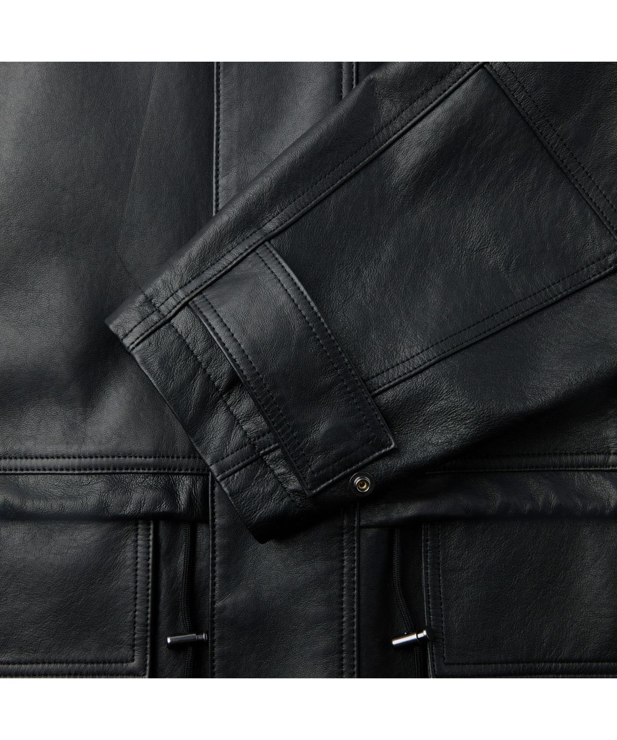 커스텀멜로우(CUSTOMELLOW) Black Leather Long Coat CWUDS26112BKX