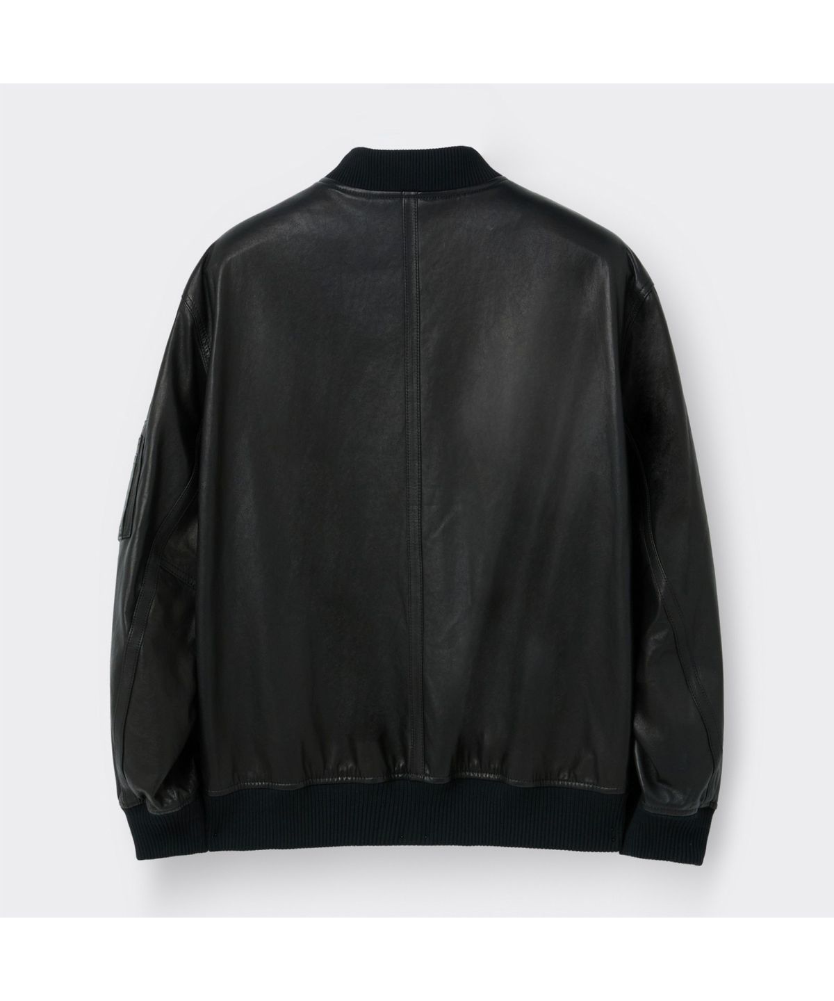 커스텀멜로우(CUSTOMELLOW) Black Leather Ma-1 CWUDS26114BKX