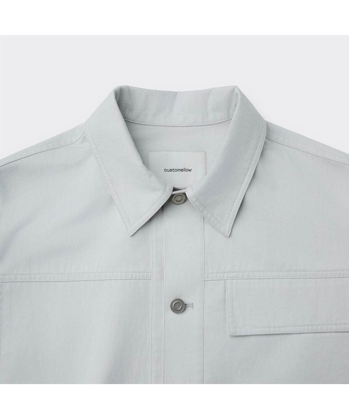 커스텀멜로우(CUSTOMELLOW) Grey Cotton Trucker Jacket C9JAM26121GYL